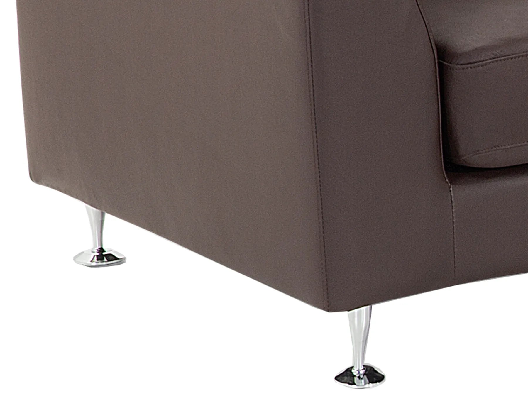 Curved Sofa 7 Seater ROTUNDE Leather Brown