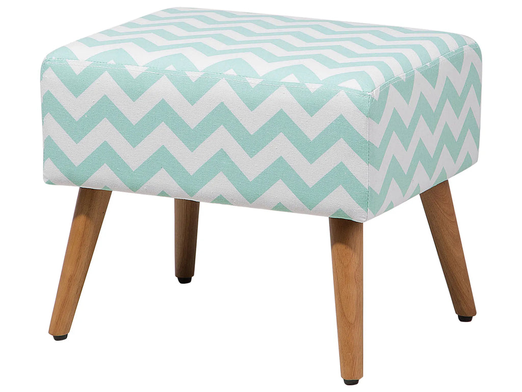 Footstool MANTEO Cotton Mint Green