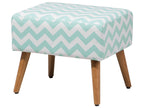 Footstool MANTEO Cotton Mint Green