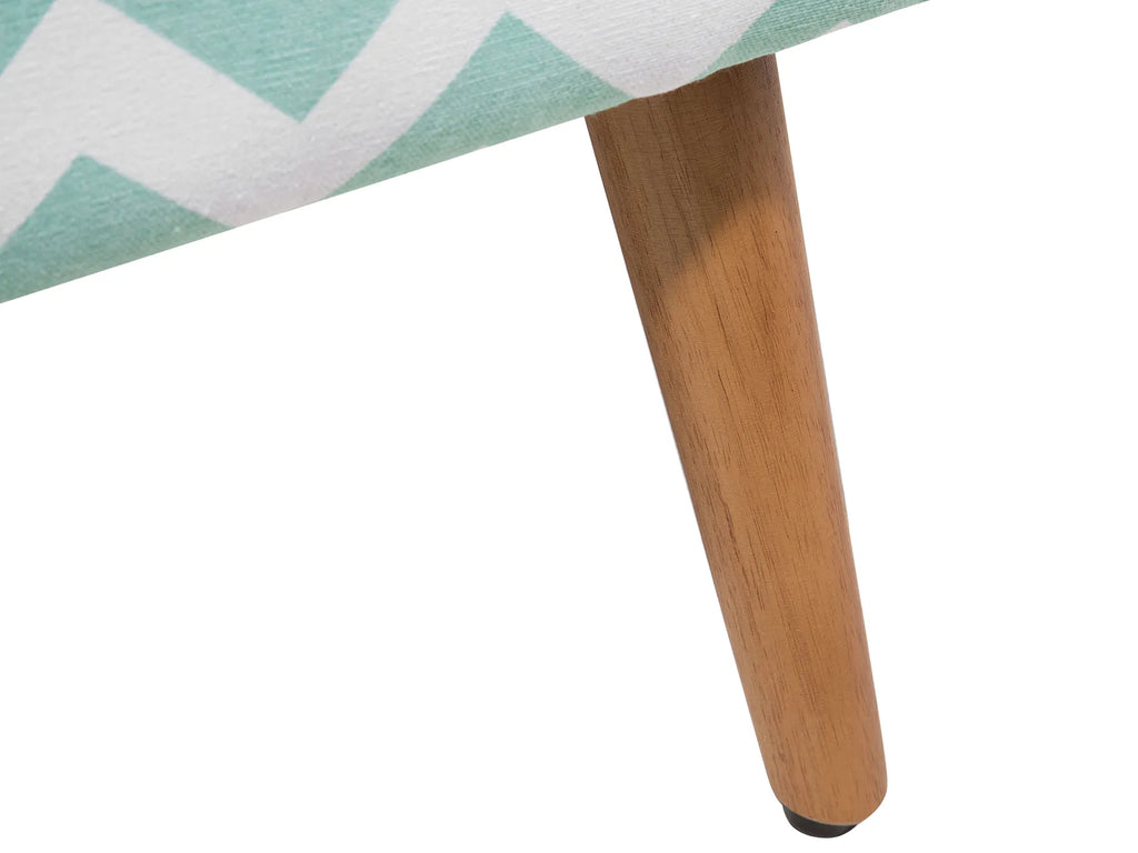 Footstool MANTEO Cotton Mint Green