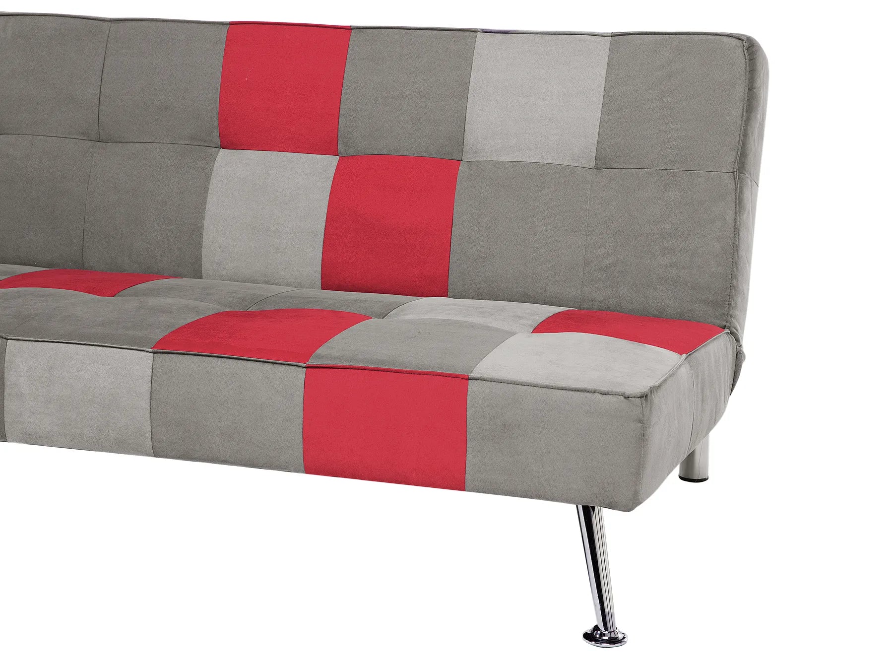 Sofa Bed 3 Seater OLSKER Velvet Light Grey