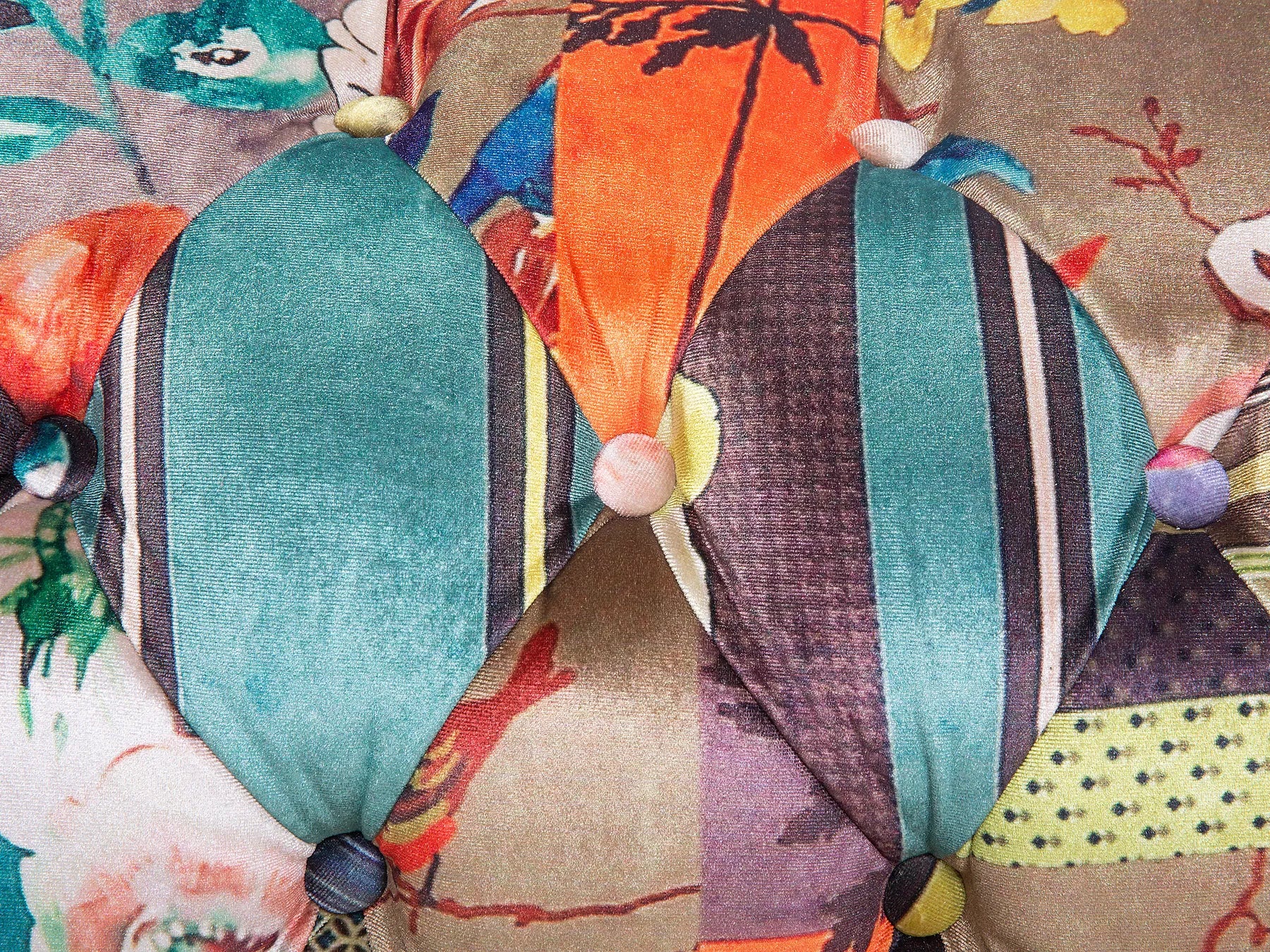 Sofa 3 Seater CHESTERFIELD Fabric Light Green