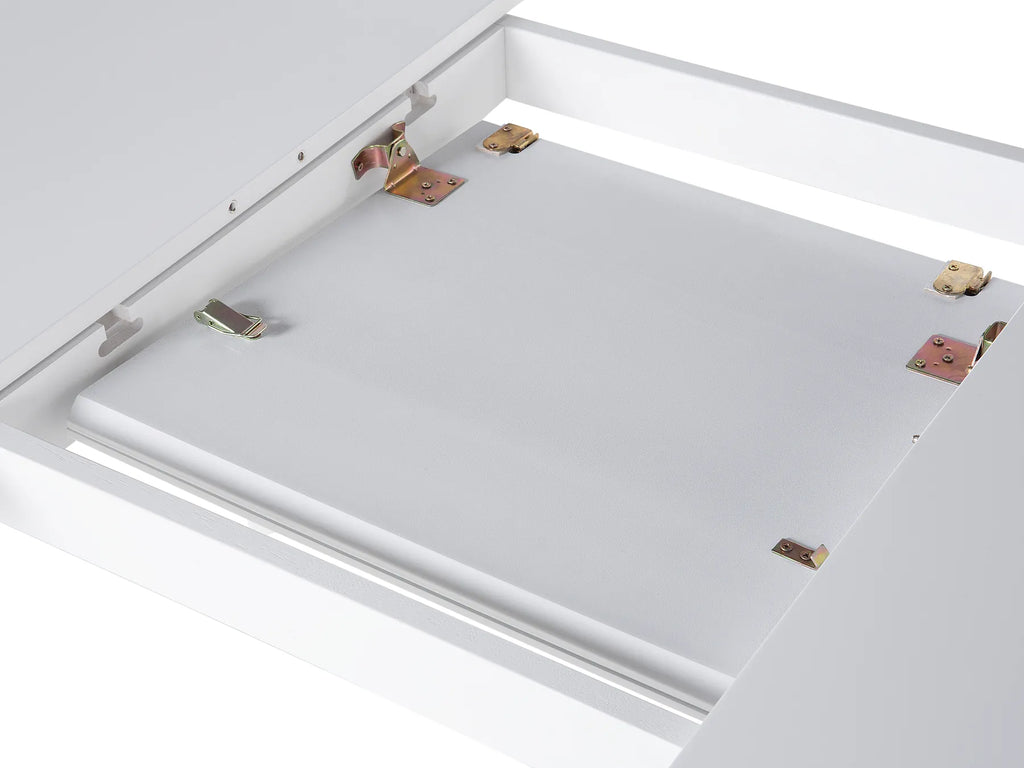 Extending Dining Table White 150/195 cm 90 cm