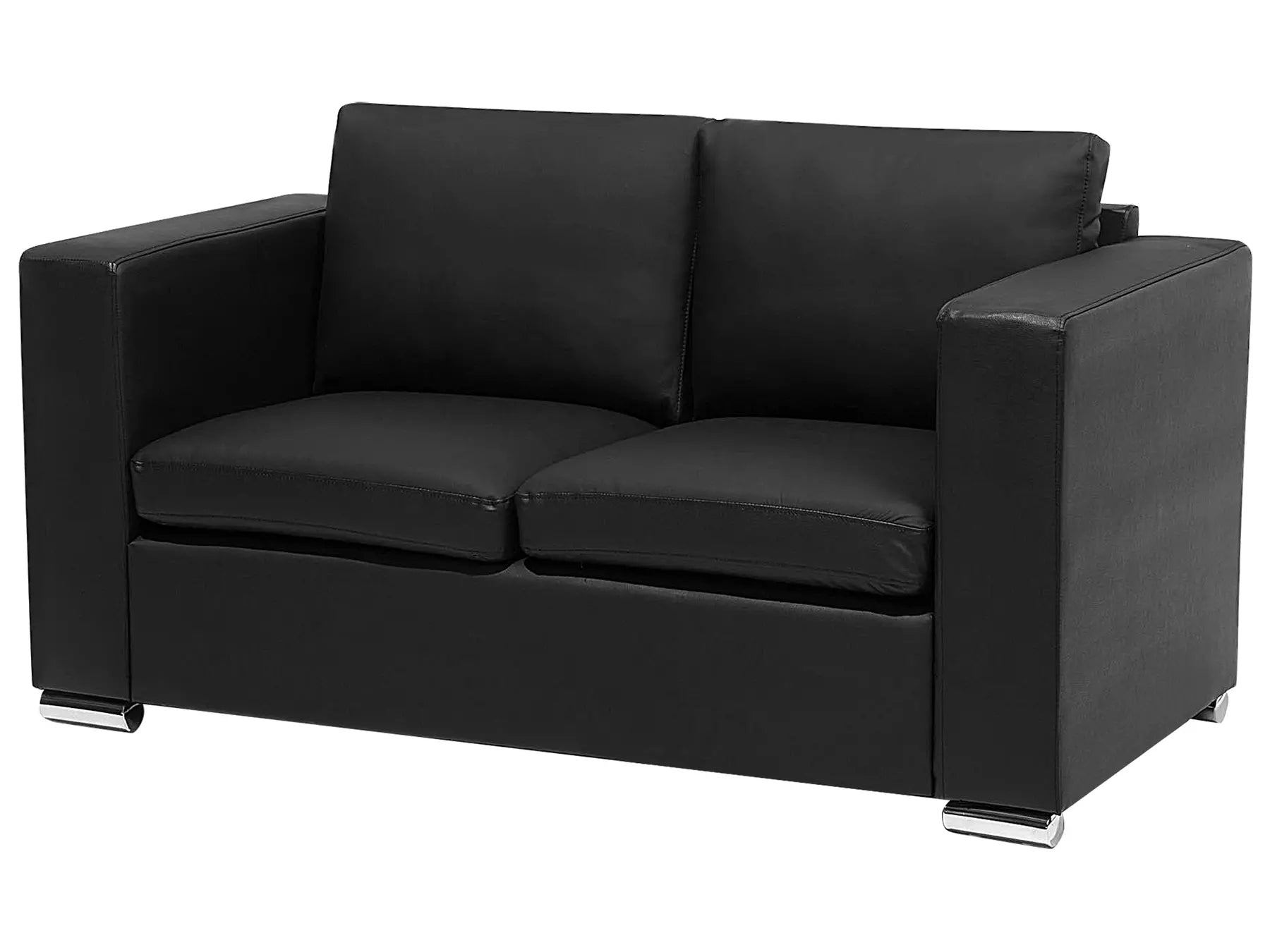 Sofa 2 Seater HELSINKI Leather Black