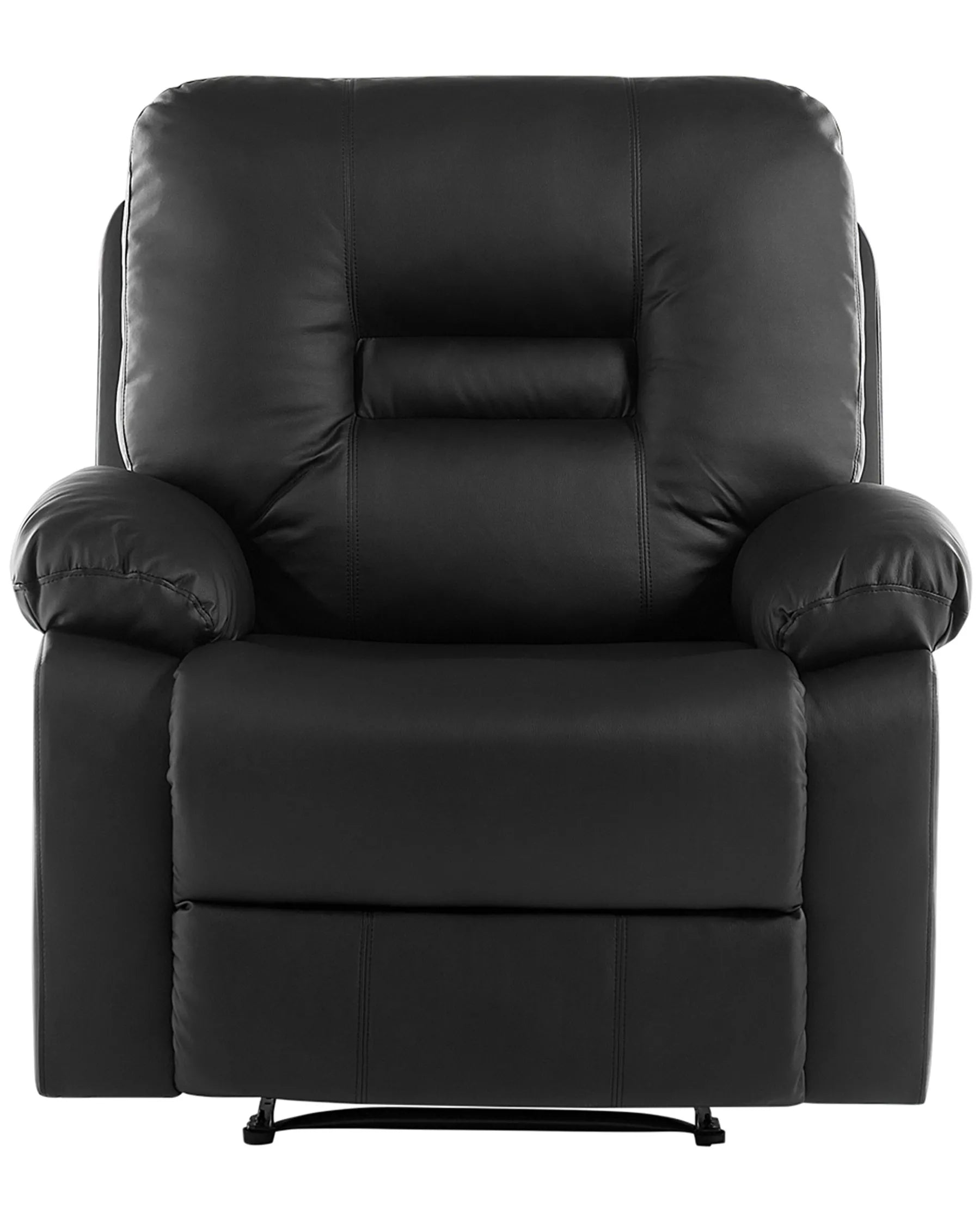 Recliner Chair BERGEN With Footrest Faux Leather Black