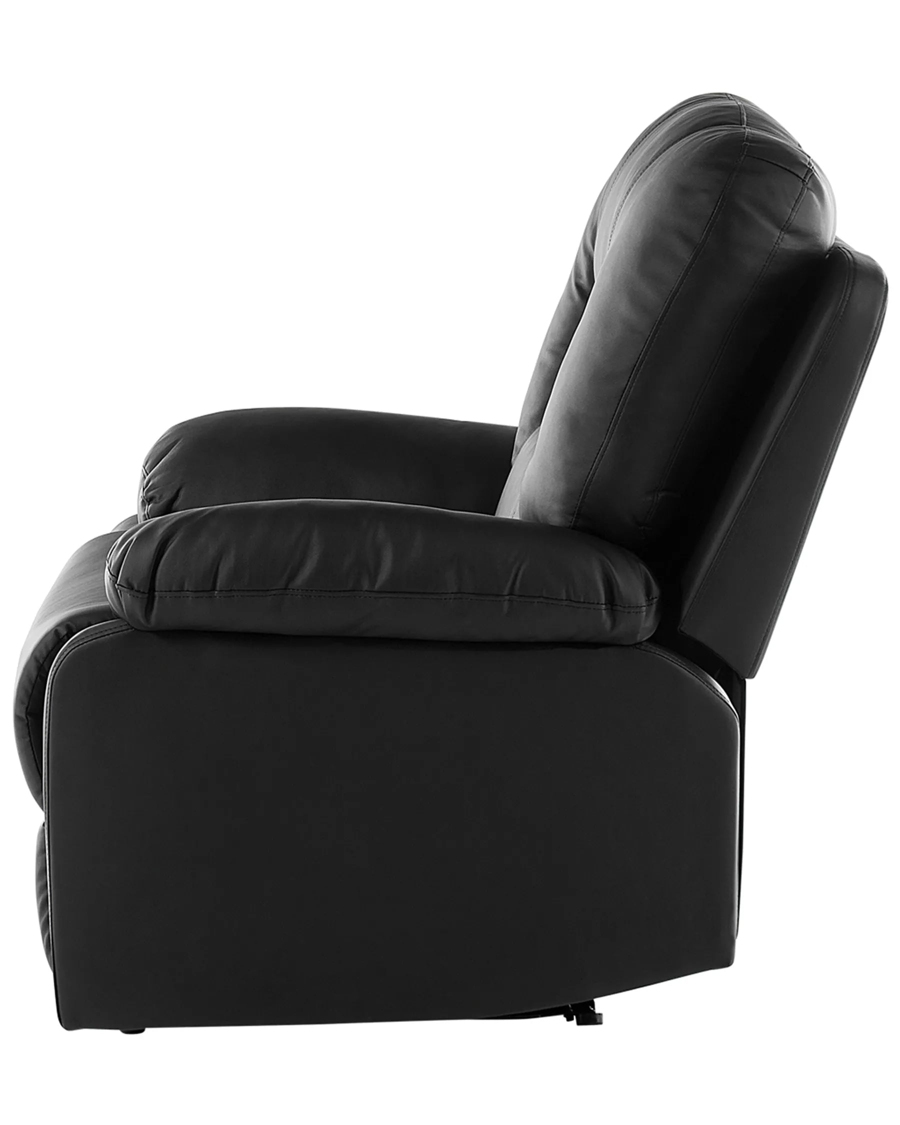 Recliner Chair BERGEN With Footrest Faux Leather Black
