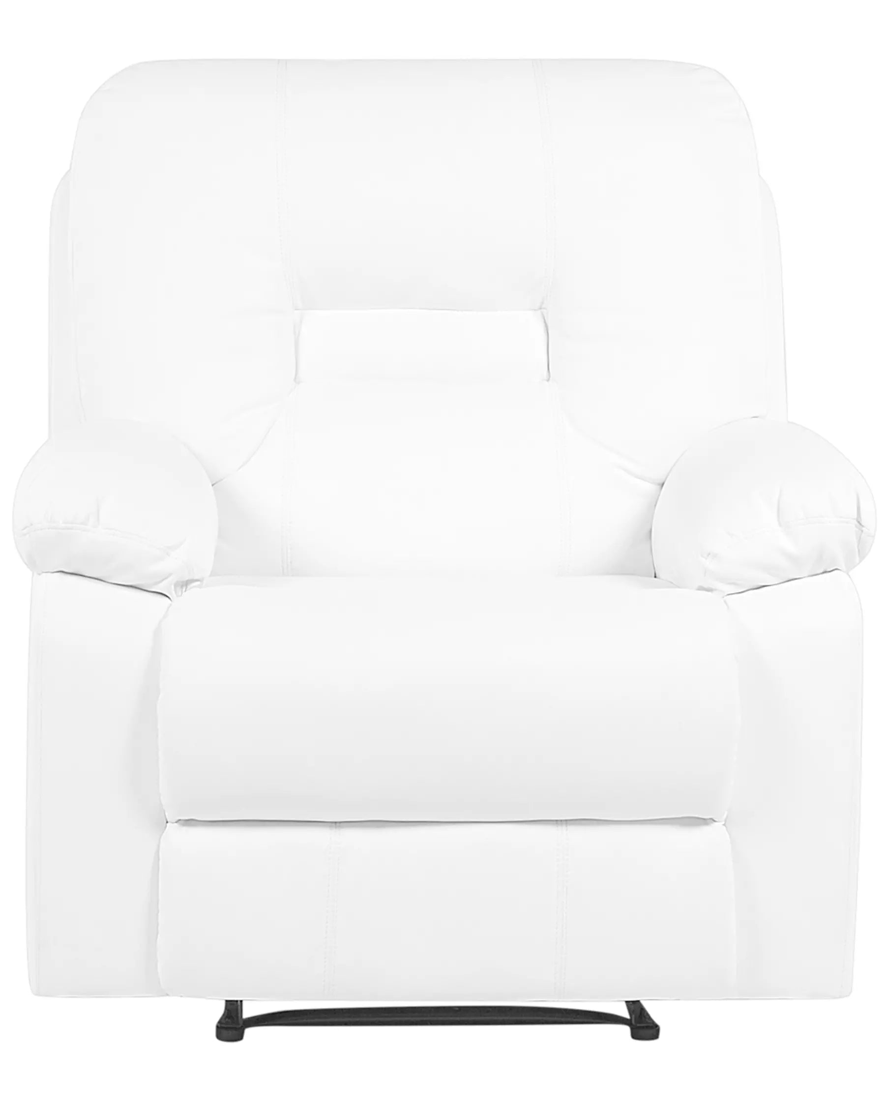 Recliner Chair BERGEN With Footrest Faux Leather White