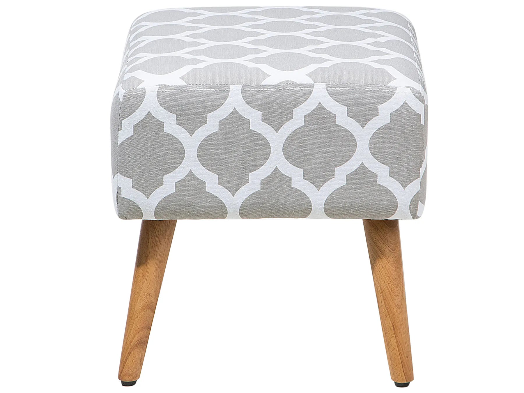 Footstool MANTEO Cotton Light Grey