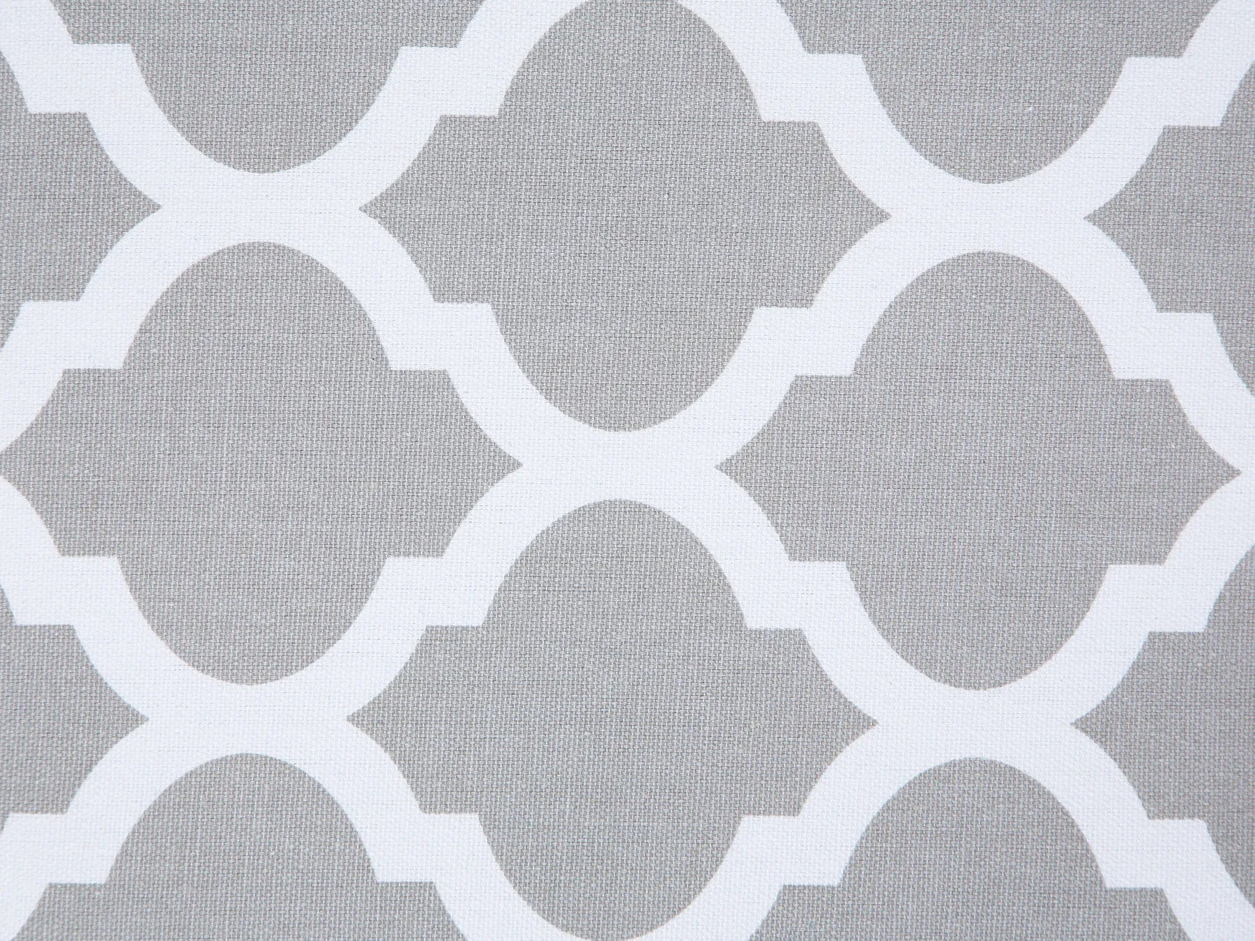 Footstool MANTEO Cotton Light Grey