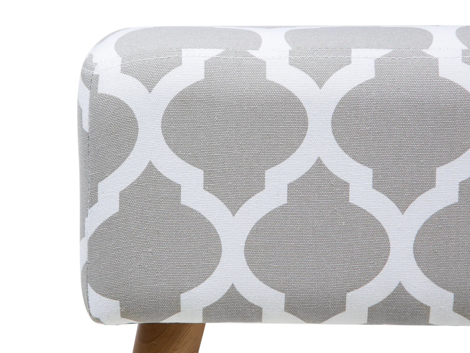 Footstool MANTEO Cotton Light Grey