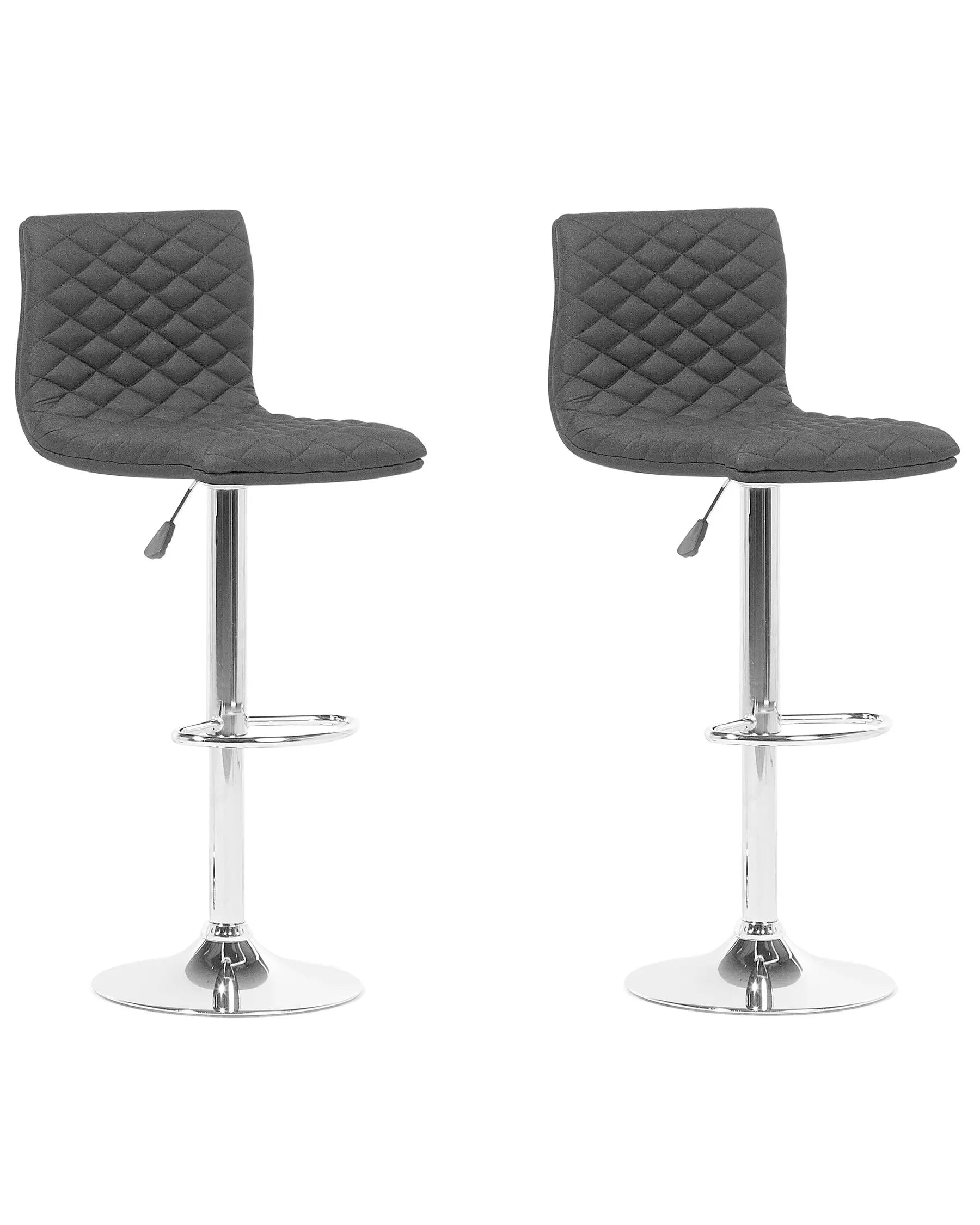 Set of 2 Bar Chairs ORLANDO Swivel Black