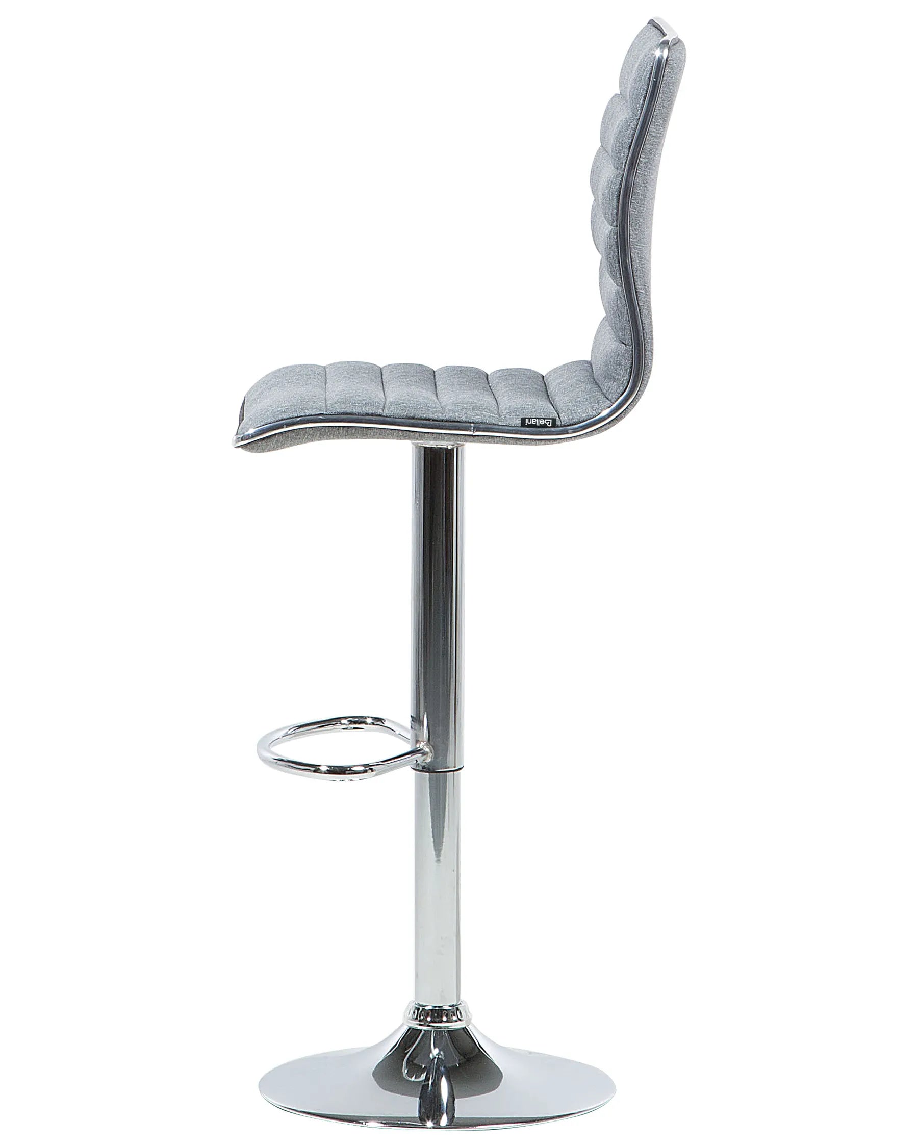 Set of 2 Bar Chairs LUCERNE Swivel Grey