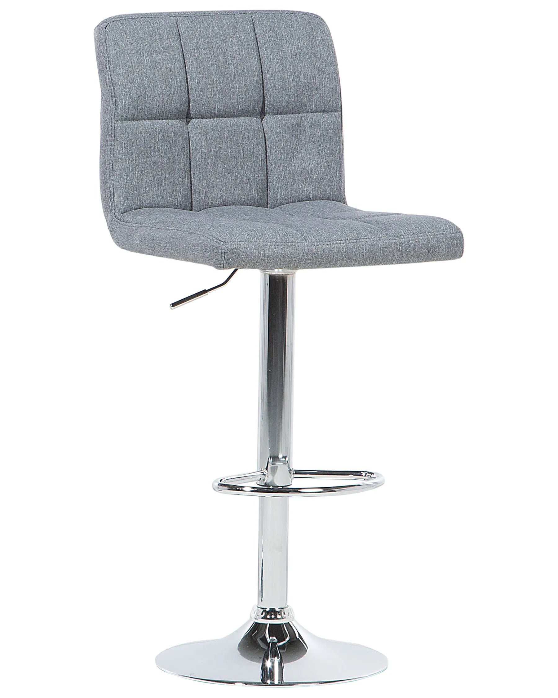 Set of 2 Bar Chairs MARION Swivel Light Grey