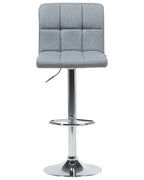 Set of 2 Bar Chairs MARION Swivel Light Grey