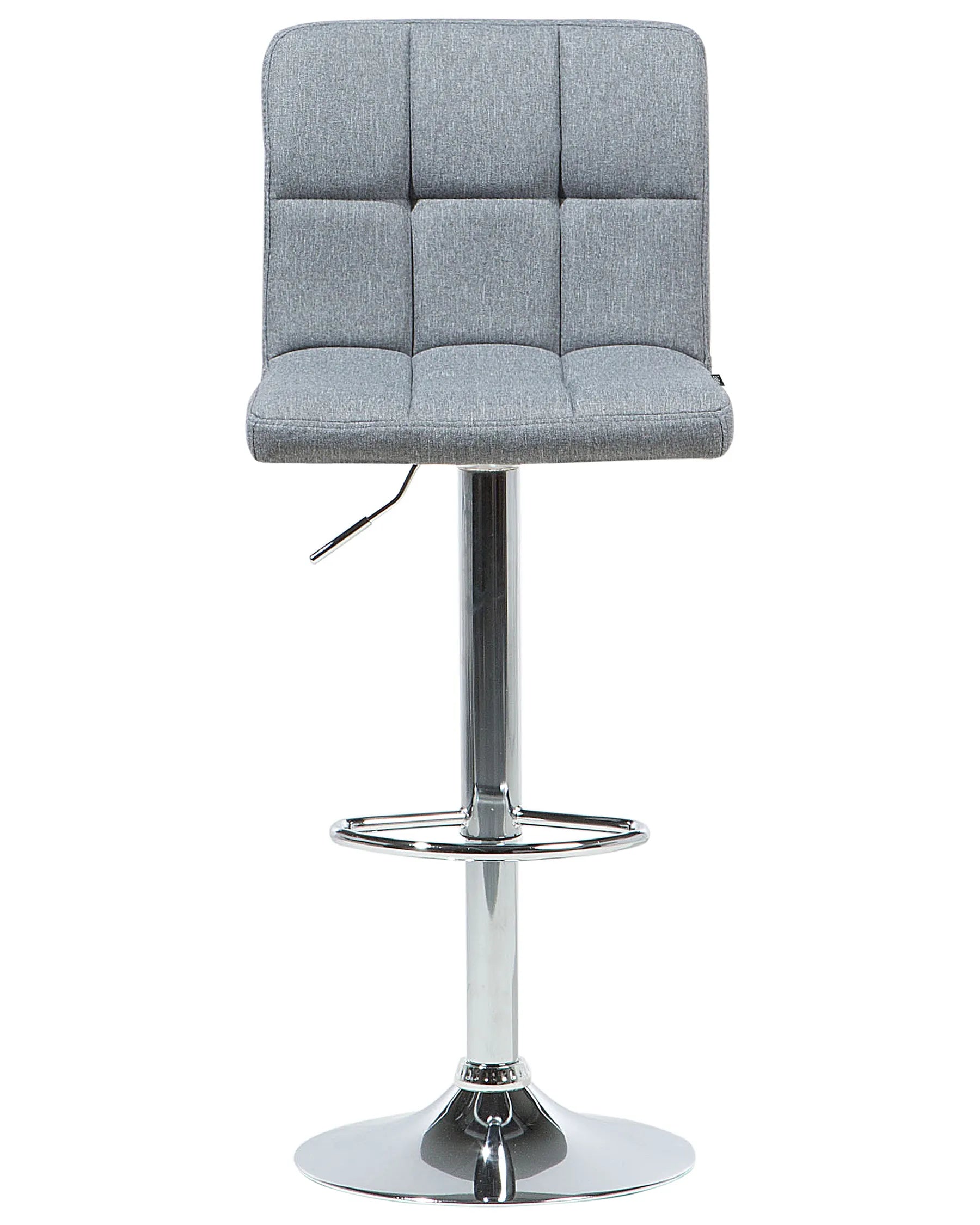 Set of 2 Bar Chairs MARION Swivel Light Grey