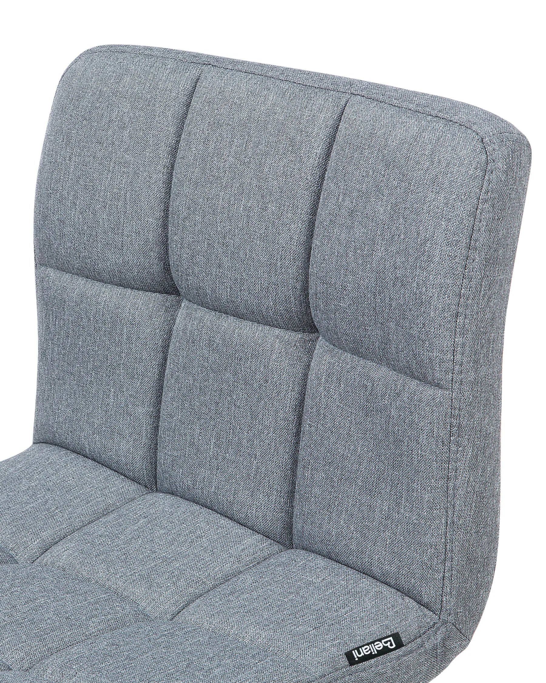 Set of 2 Bar Chairs MARION Swivel Light Grey