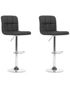 Set of 2 Bar Chairs MARION Swivel Black