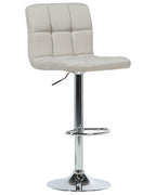 Set of 2 Bar Chairs MARION Swivel Light Beige