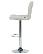 Set of 2 Bar Chairs MARION Swivel Light Beige