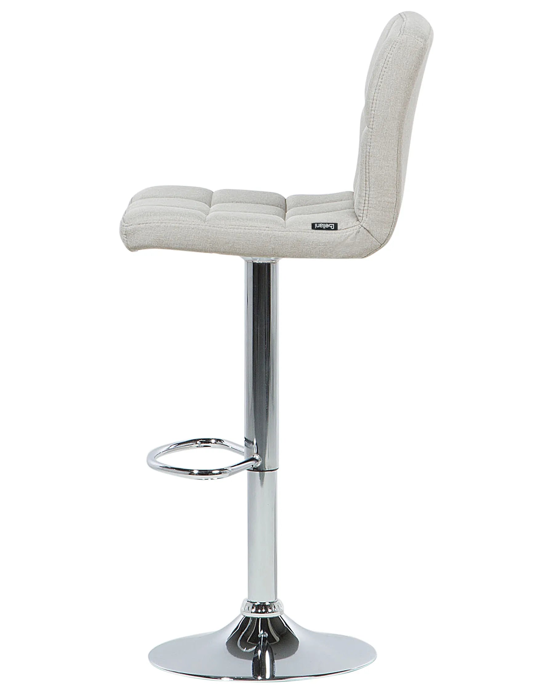 Set of 2 Bar Chairs MARION Swivel Light Beige