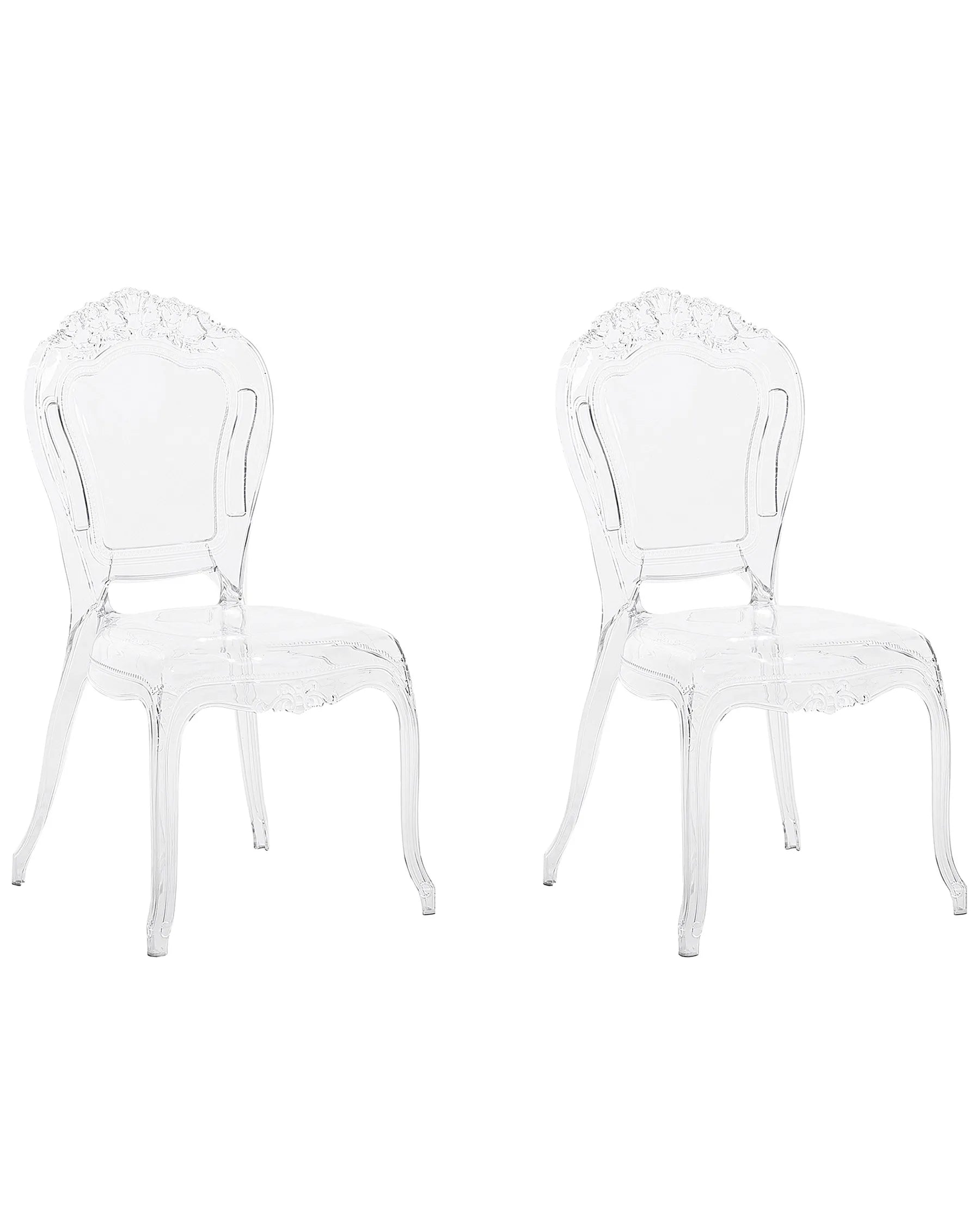 Set of 2 Dining Chairs VERMONT Transparent
