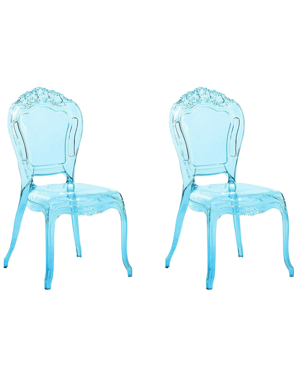 Set of 2 Dining Chairs VERMONT Light Blue