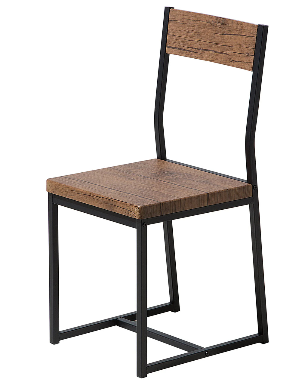 Set of 6 Dining Chairs Brown/ Black