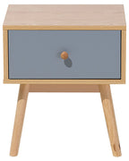 1 Drawer Bedside Table ARVADA Light Brown