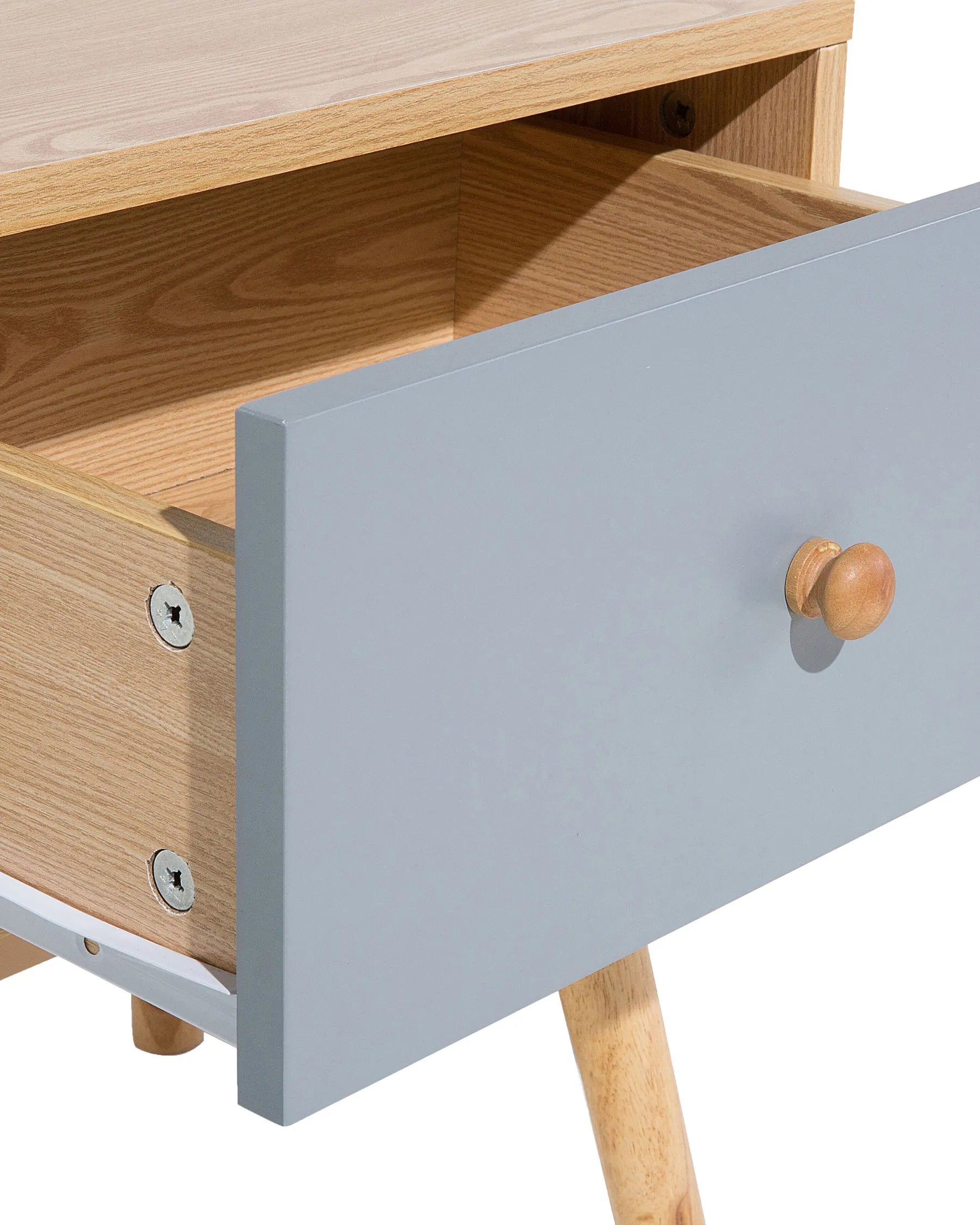 1 Drawer Bedside Table ARVADA Light Brown