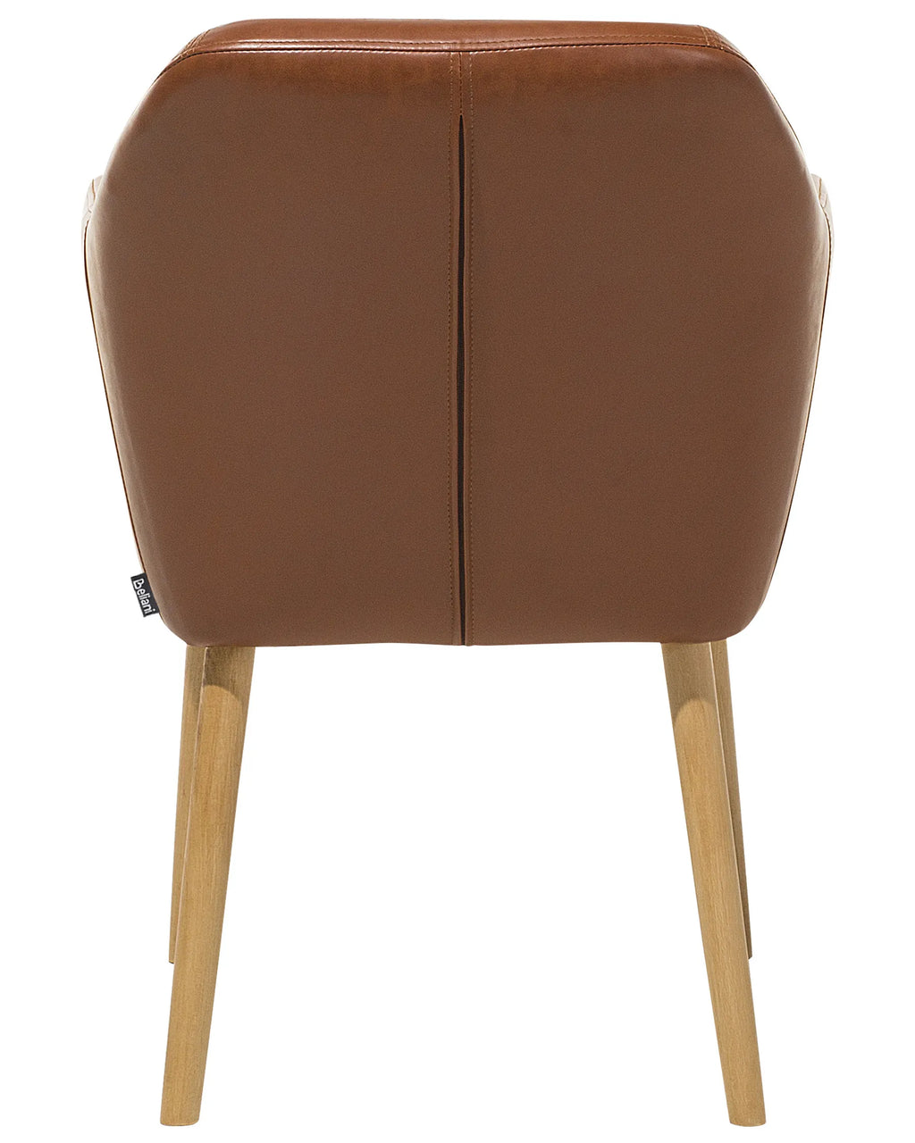Dining Chair Faux Leather Golden Brown