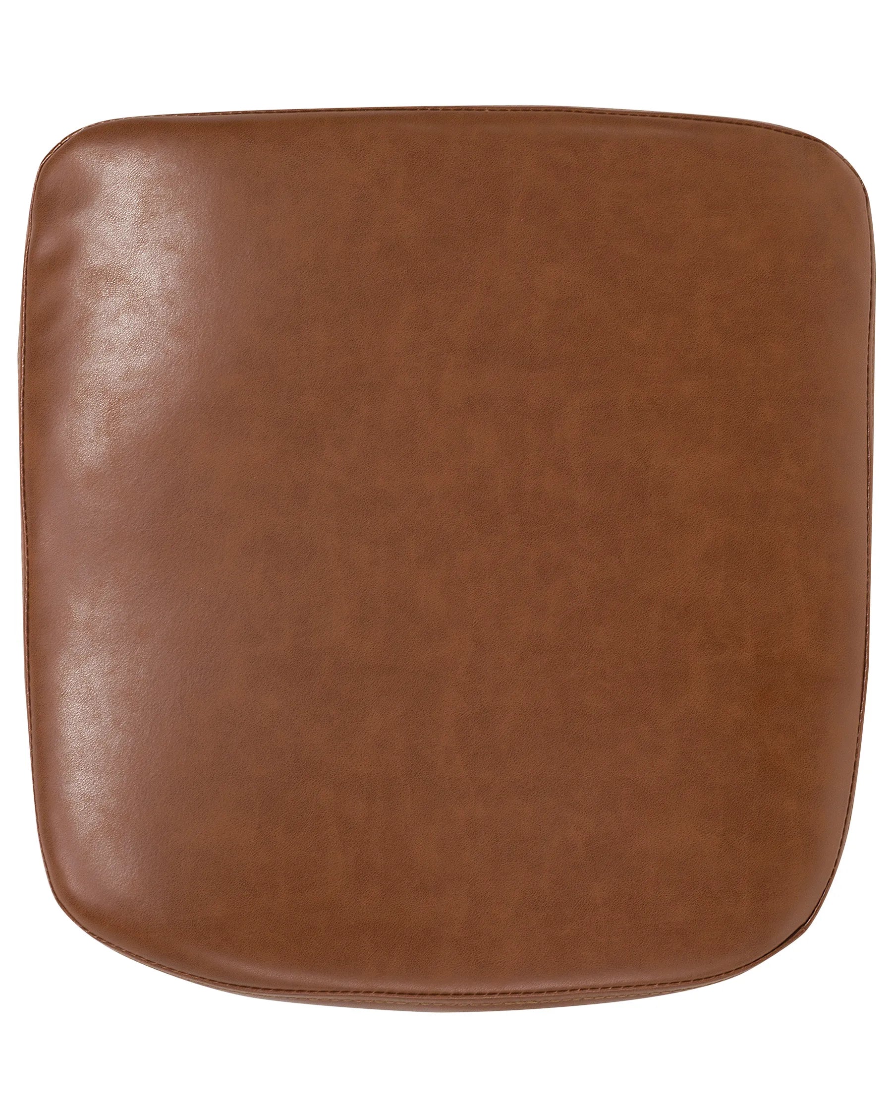 Dining Chair Faux Leather Golden Brown