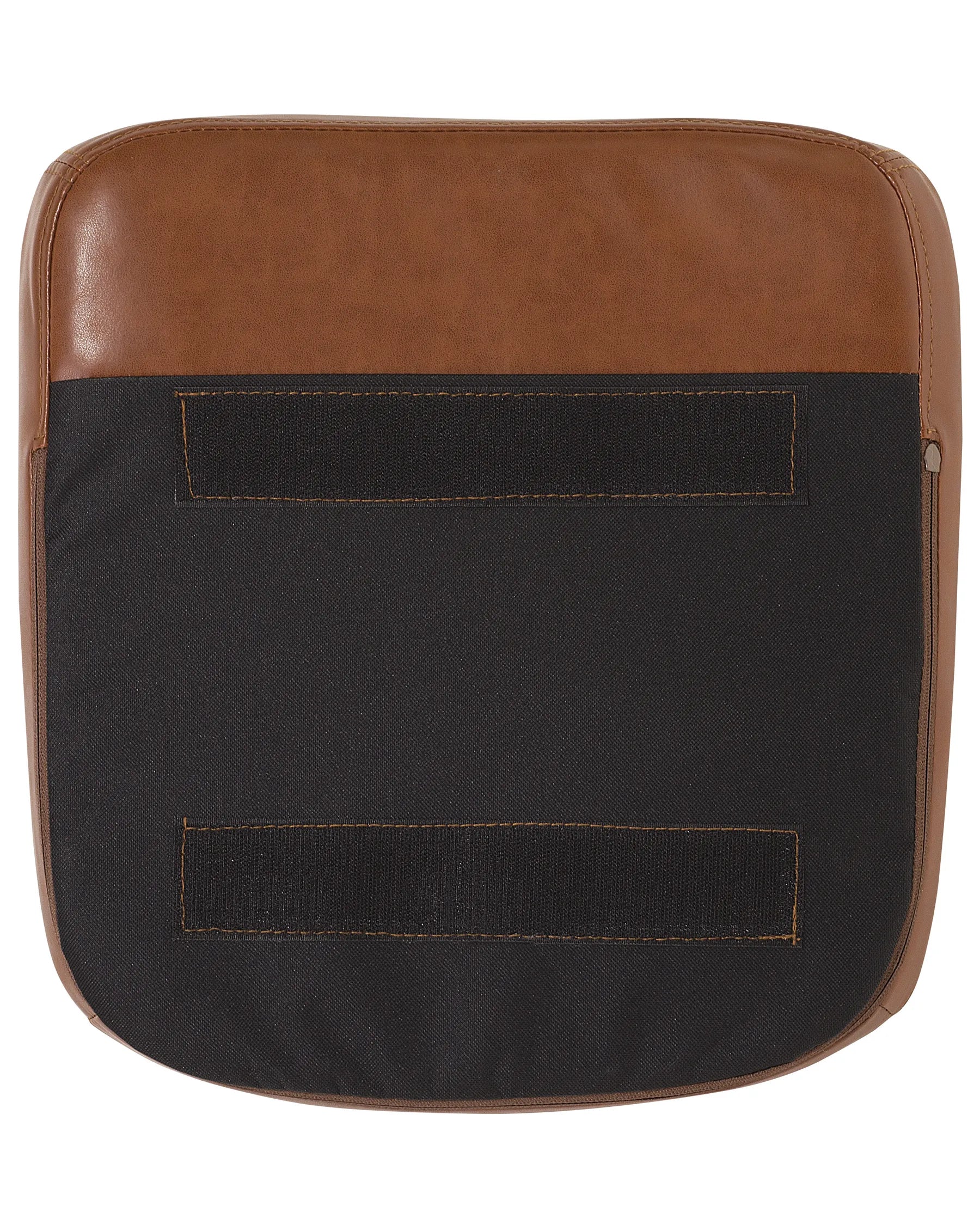 Dining Chair Faux Leather Golden Brown