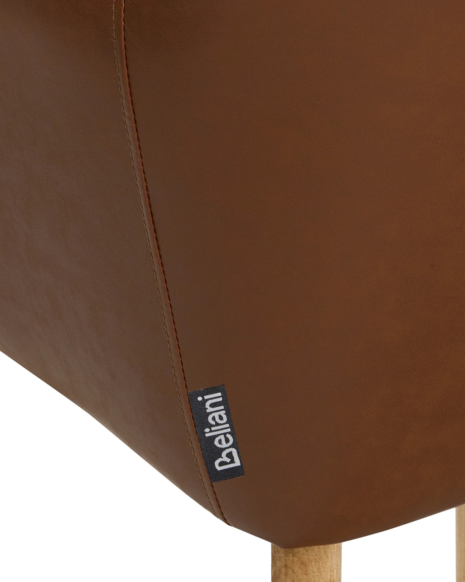 Dining Chair Faux Leather Golden Brown