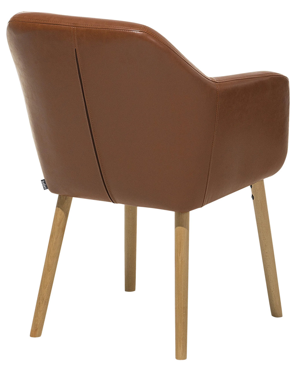 Dining Chair Faux Leather Golden Brown