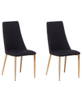 Set of 2 Dining Chairs CLAYTON Black