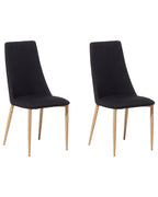 Set of 2 Dining Chairs CLAYTON Black