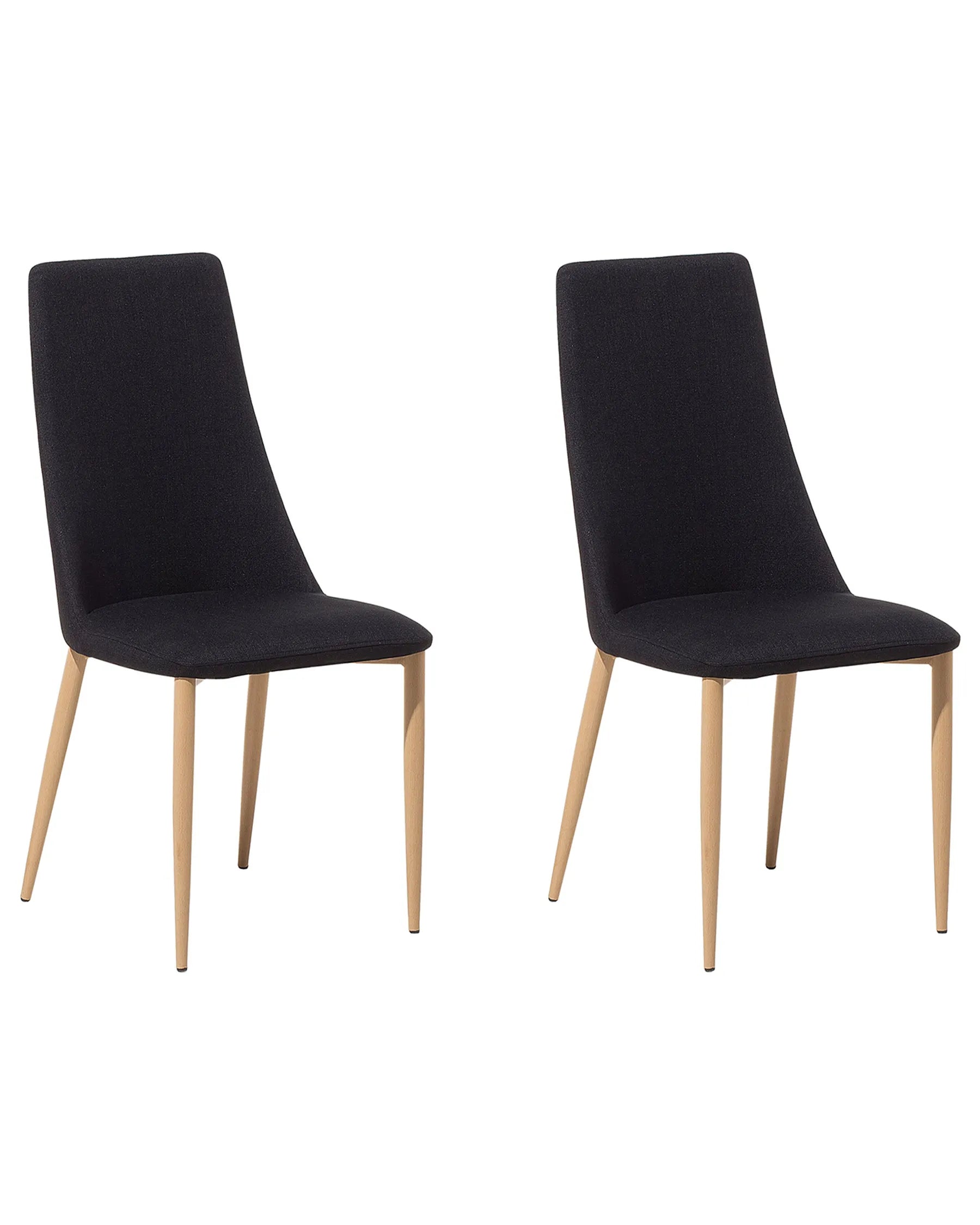 Set of 2 Dining Chairs CLAYTON Black