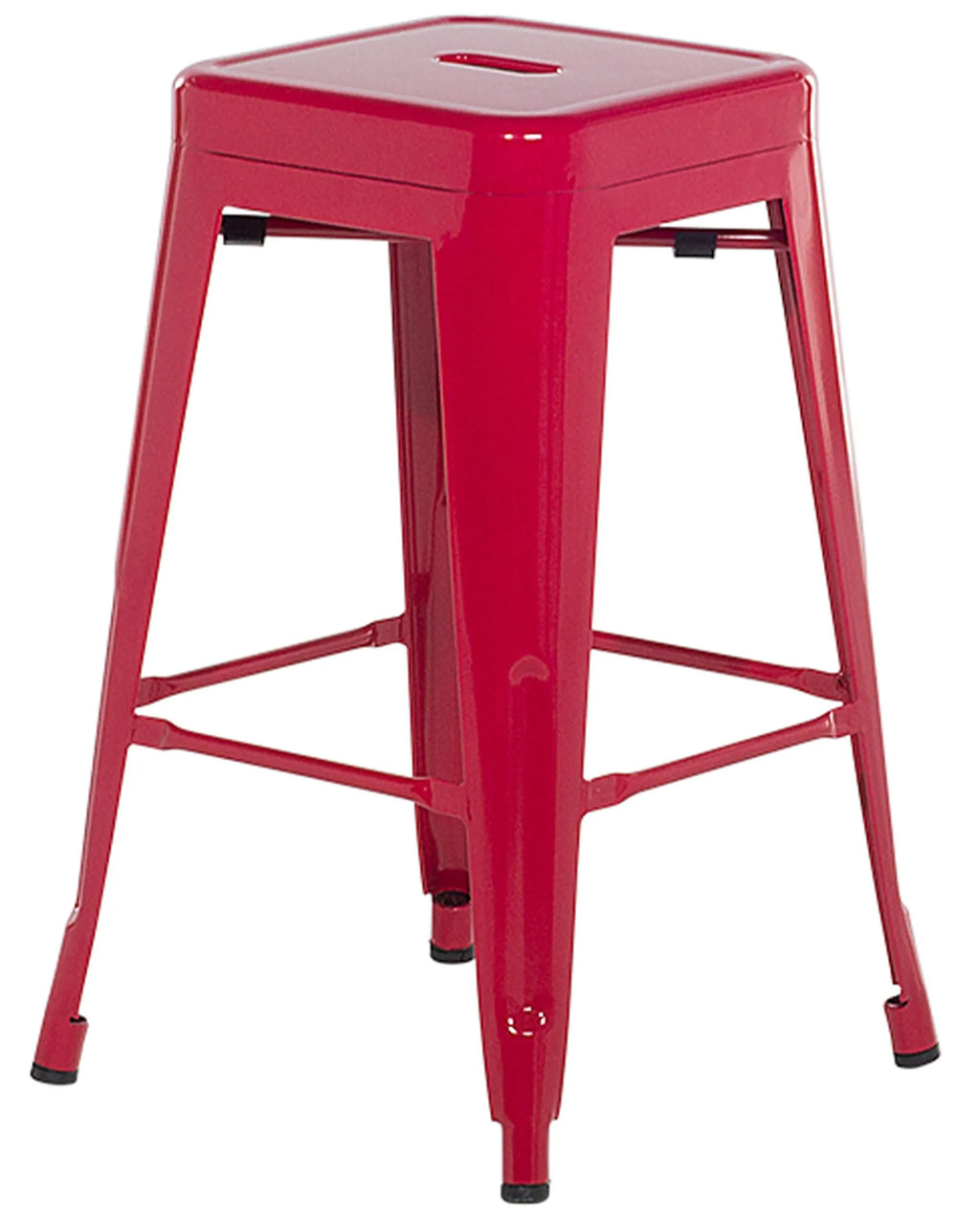 Set of 2 Bar Stools CABRILLO Metal Red
