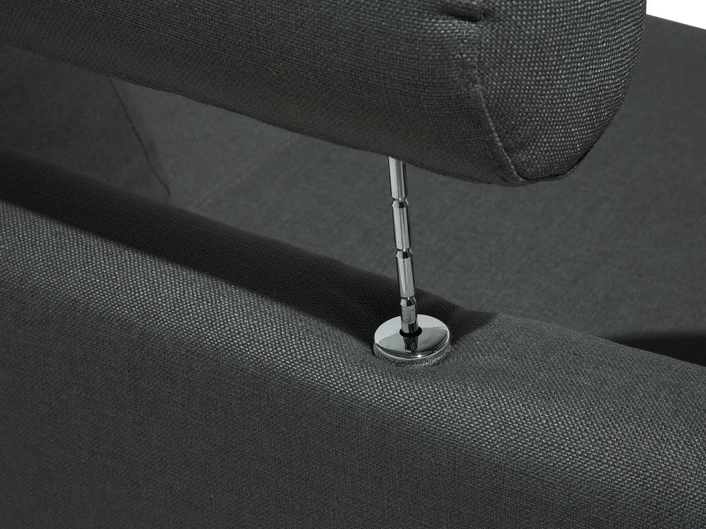 Curved Sofa 7 Seater ROTUNDE Fabric Dark Grey