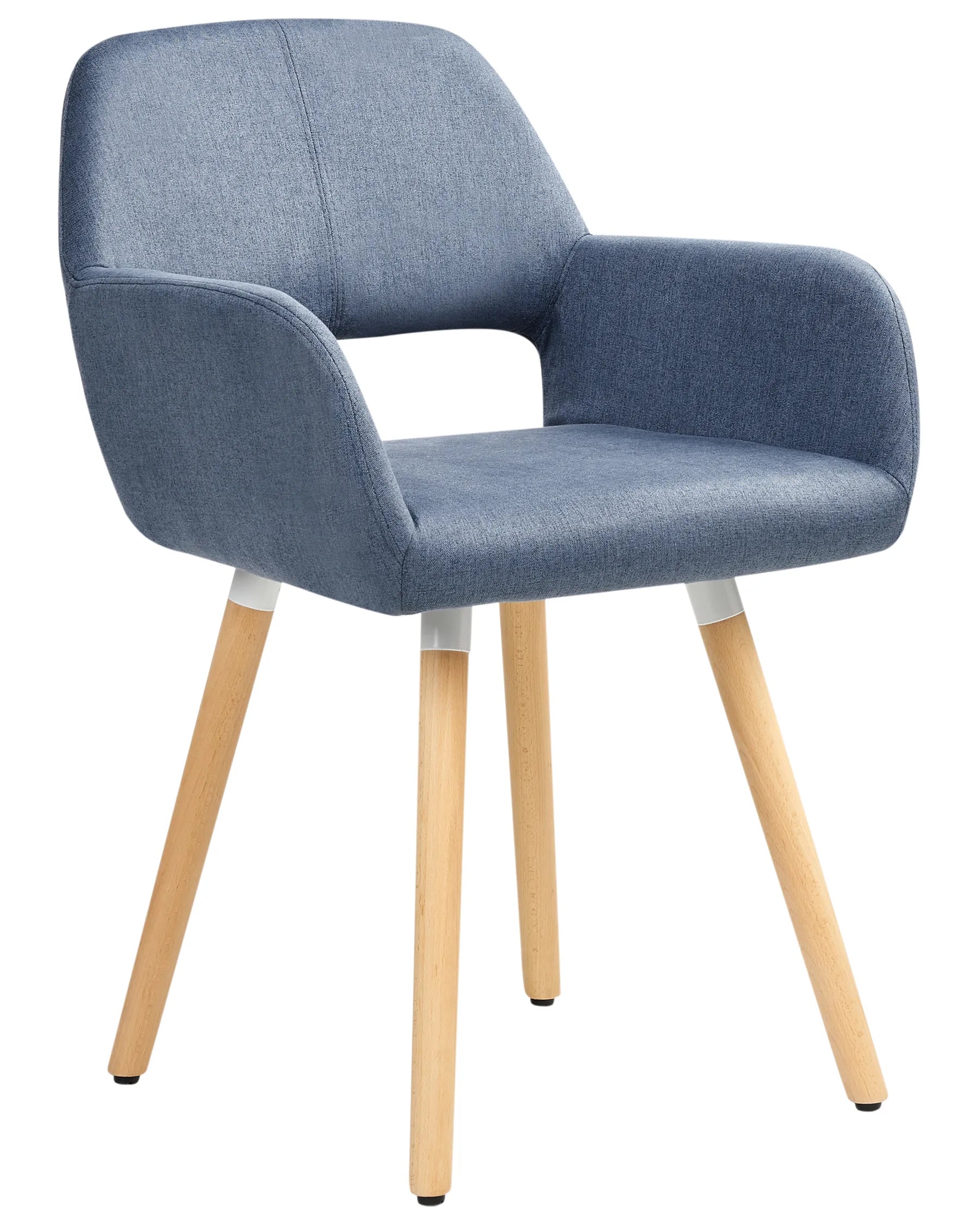 Set of 2 Dining Chairs CHICAGO Fabric Navy Blue