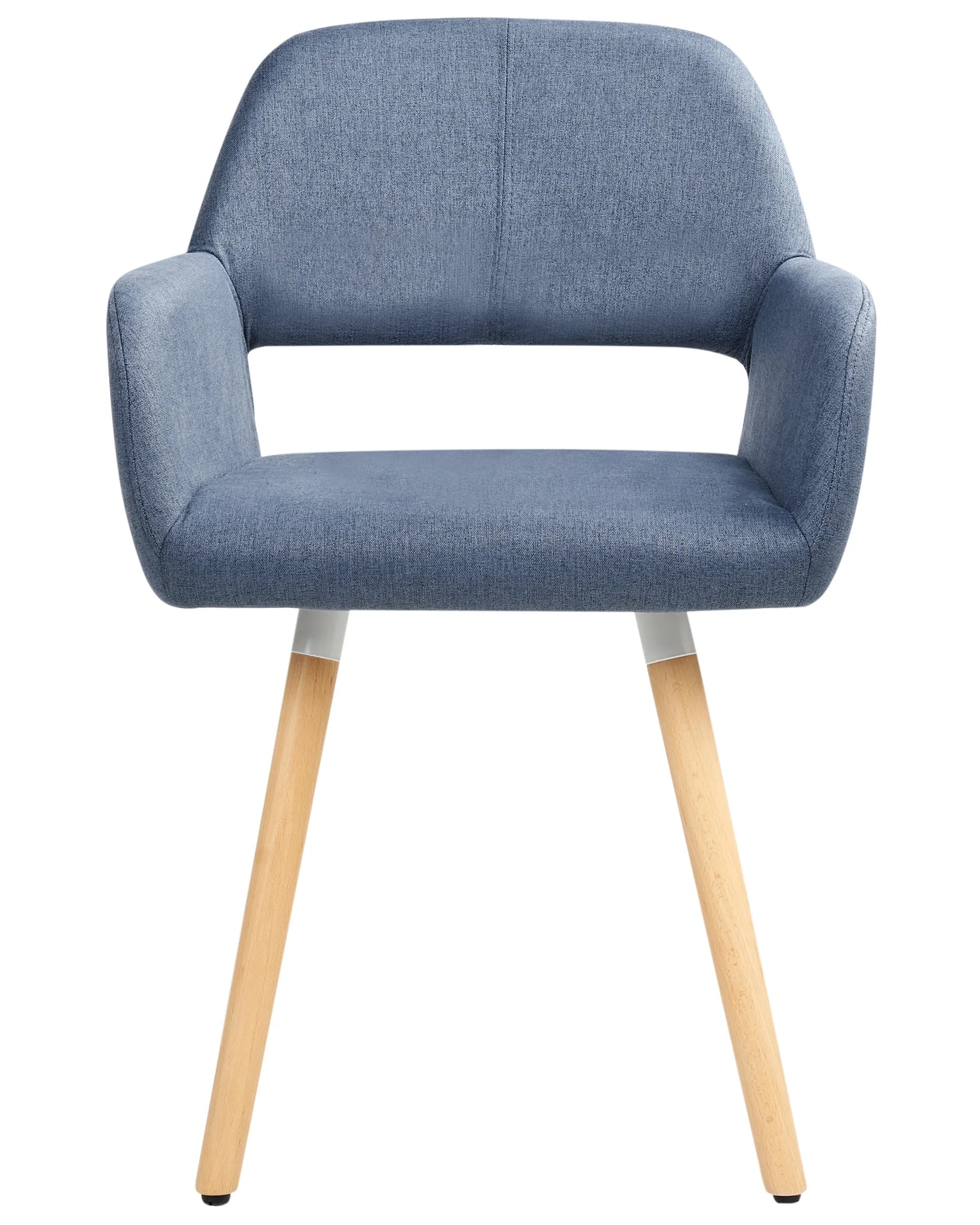 Set of 2 Dining Chairs CHICAGO Fabric Navy Blue