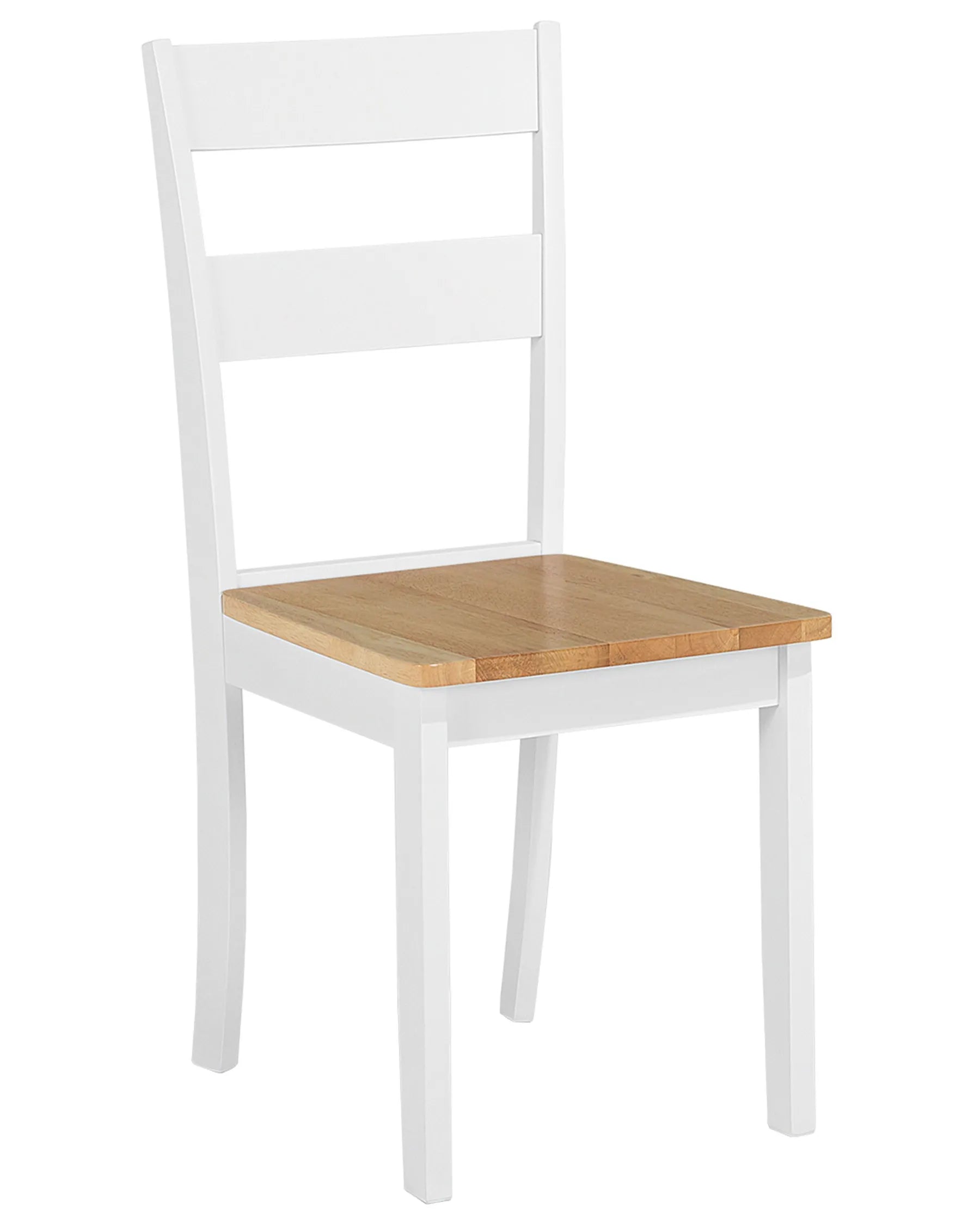 Set of 2 Dining Chairs Wood White