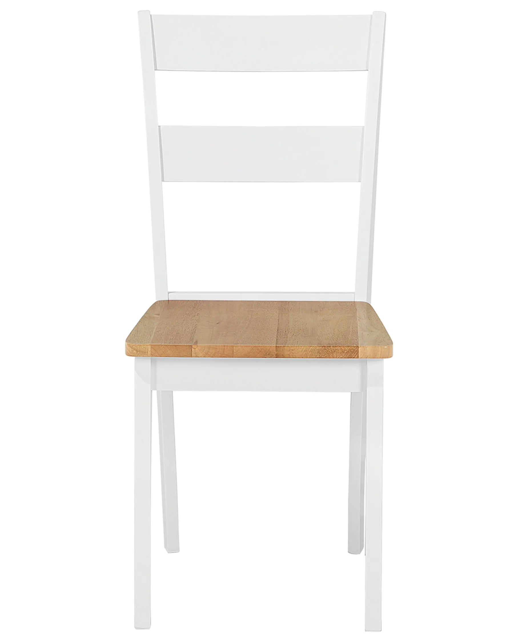 Set of 2 Dining Chairs Wood White