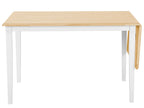 Extending Dining Table LOUISIANA Light Brown 120/160 cm 75 cm Wood