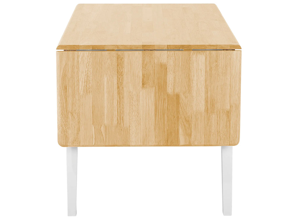 Extending Dining Table LOUISIANA Light Brown 120/160 cm 75 cm Wood