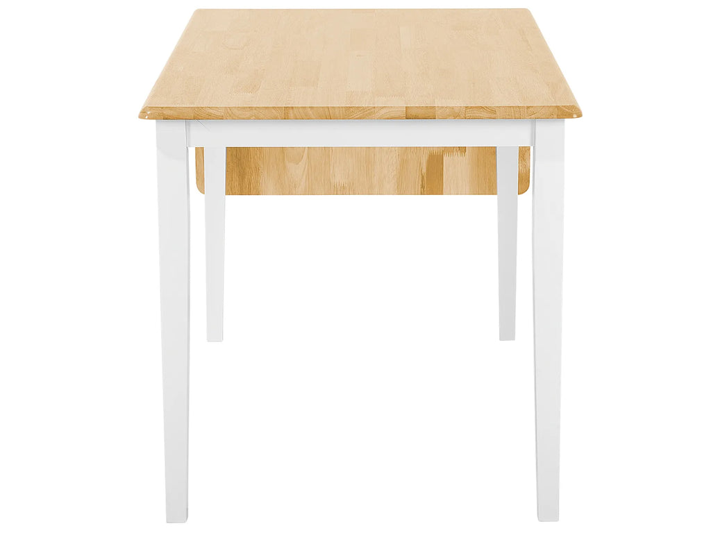 Extending Dining Table LOUISIANA Light Brown 120/160 cm 75 cm Wood