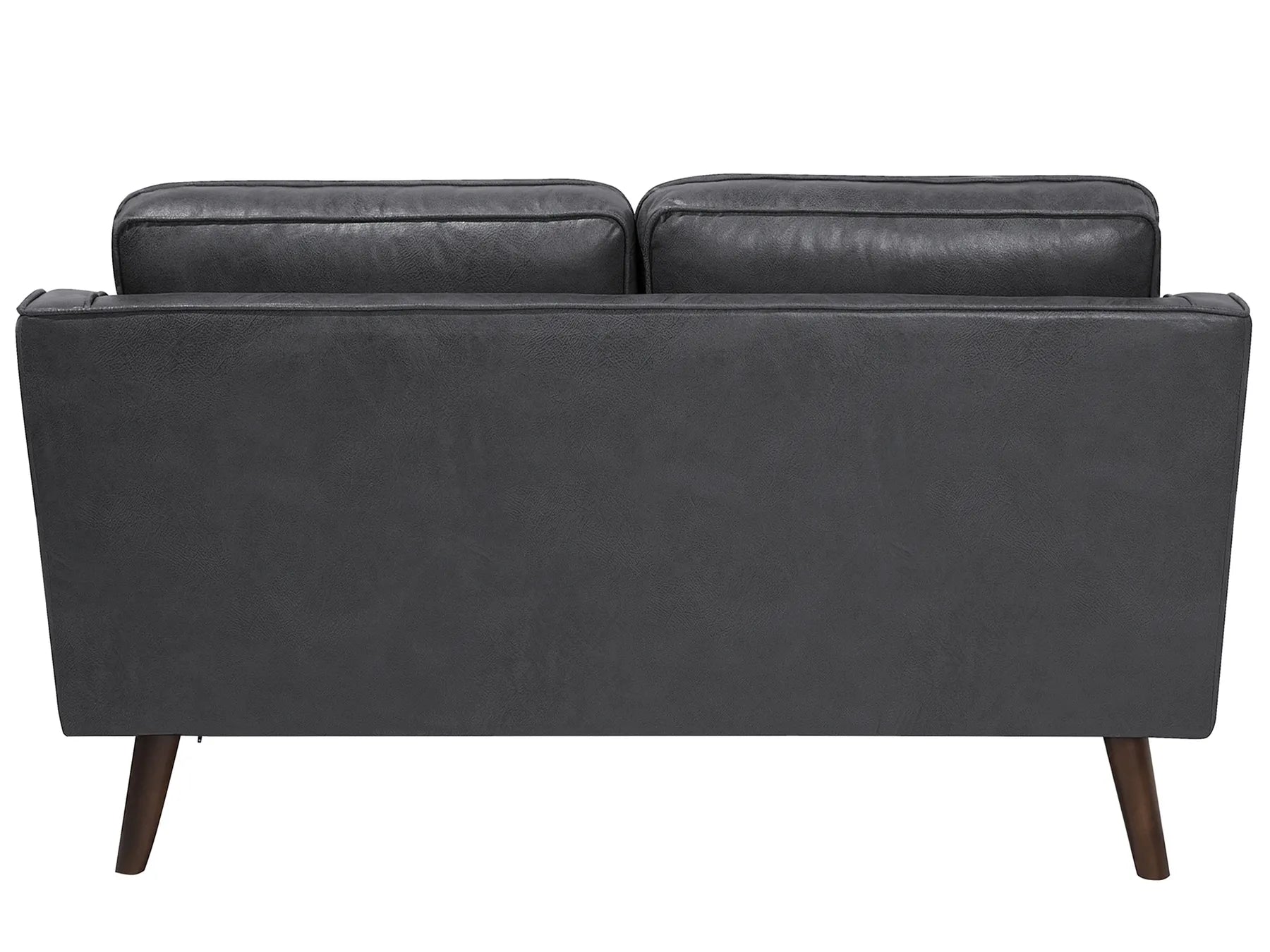 Sofa 2 Seater LOKKA Faux Leather Grey