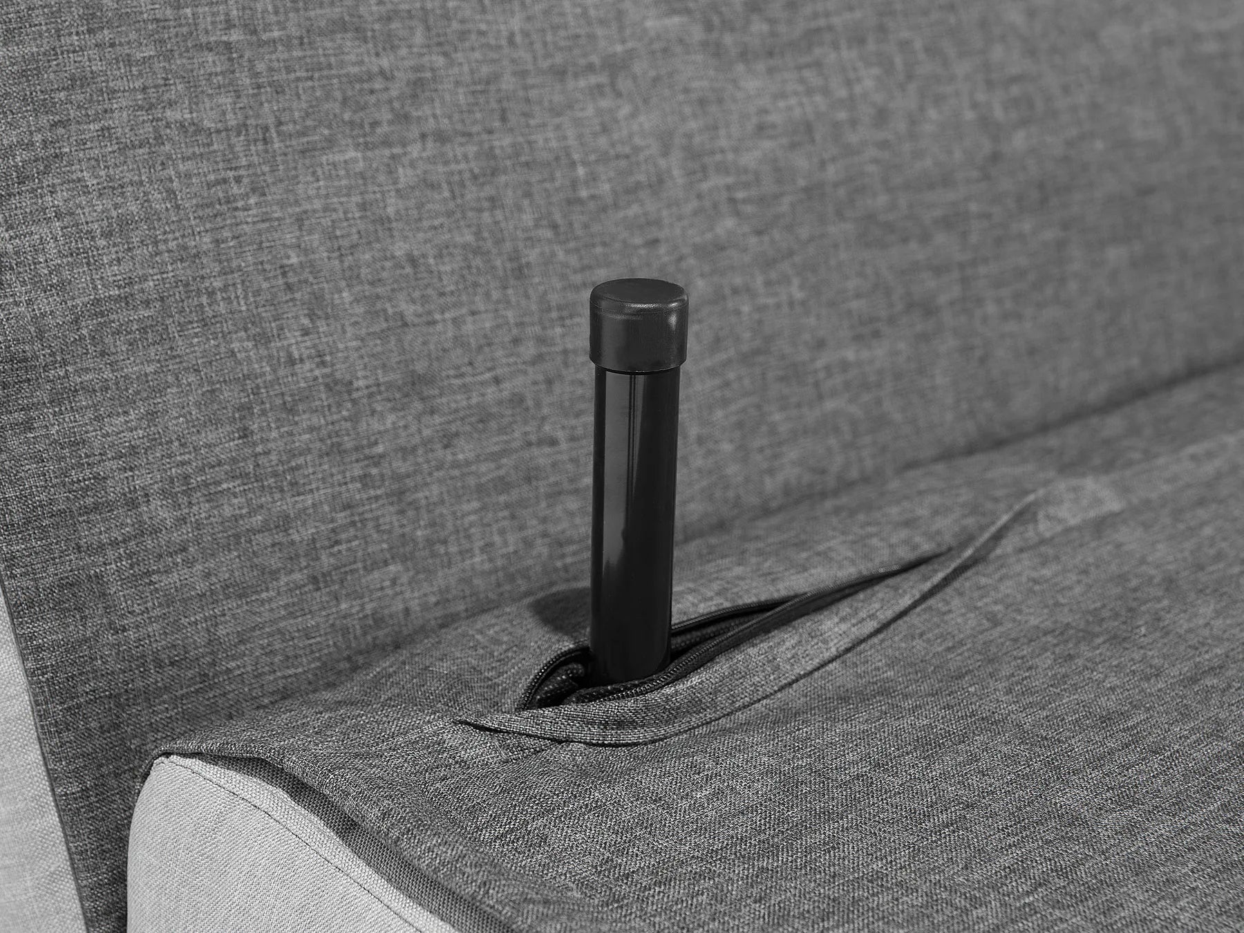 Single Sofa Bed FARRIS Fabric Dark Grey