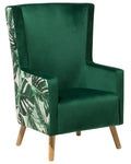 Wingback Chair ONEIDA Velvet Dark Green