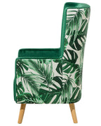 Wingback Chair ONEIDA Velvet Dark Green